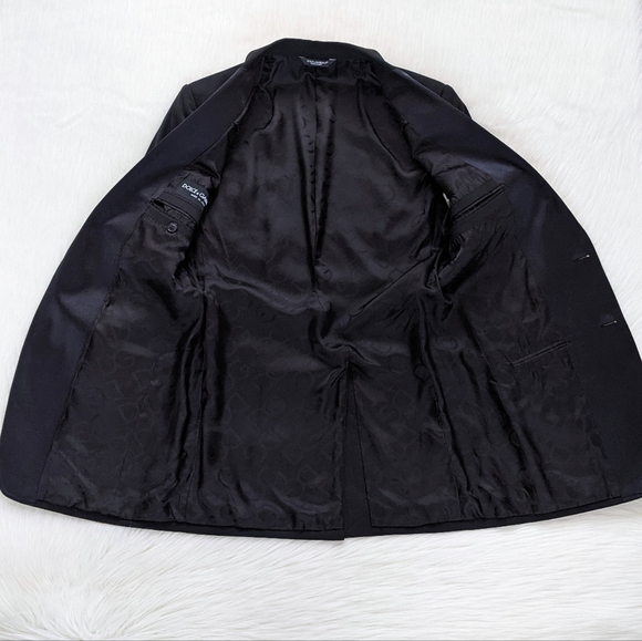 Dolce & Gabbana Martini Fit Black Wool Silk Blazer Suit Jacket | Size 46 - Picture 5 of 16